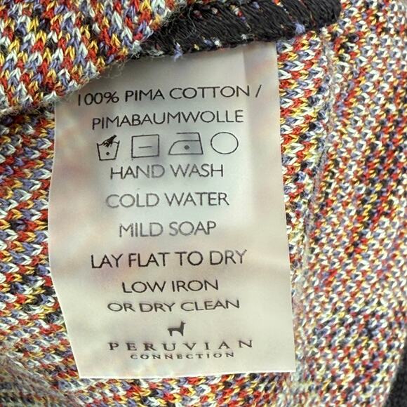 Peruvian Connection Kashmiri Floral Knit Blazer Jacket Women’s Size Large - Picture 7 of 8